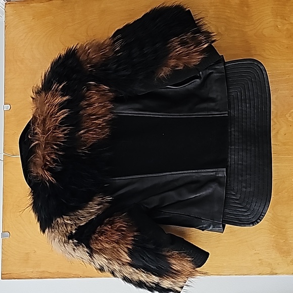 Runway leather and fur jacket - Picture 3 of 6